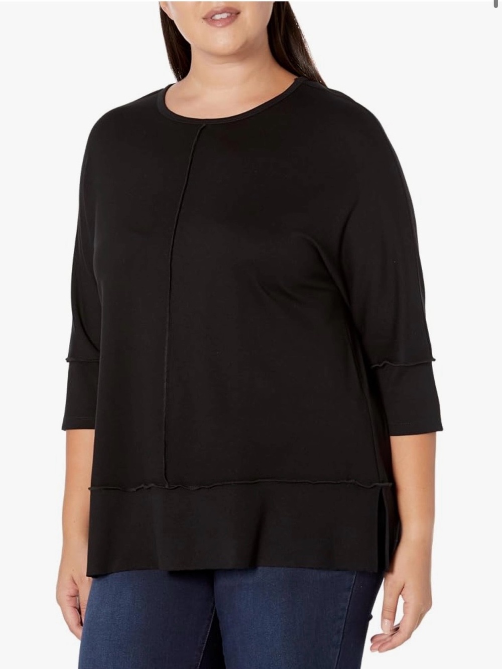 Jones New York plus size dolman sleeve black seam detail size 3x